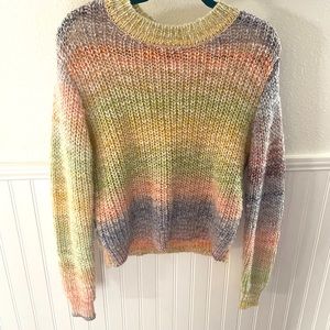 Cotton Candy Colored Knit Sweater size S